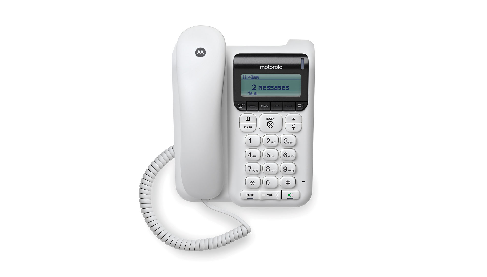 CT610 Corded Telephone with Answering Machine and Advanced Call Blocking - Above - Product image