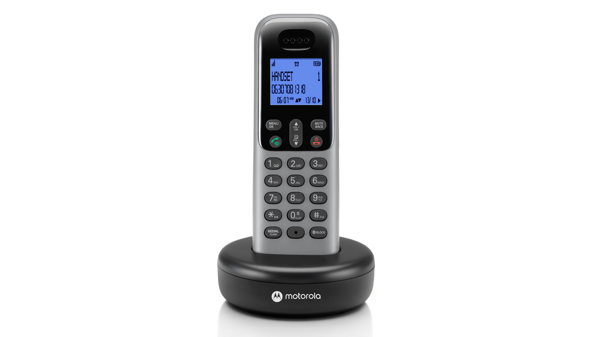 T601 Digital Cordless Telephone - Black front - Product image